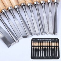 Đục gỗ - Đục gỗ cầm tay 12 món - Bộ đục gỗ cây cảnh bonsai T45