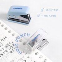 Đục lỗ mini trong suốt tiện lợi đa chức năng, máy đục lỗ tròn nhỏ, máy đục lỗ giấy rời