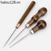 Đục Lỗ Tay Cầm Bằng Gỗ Awl Máy May Ngàn Miếng Bầu Hình Siêu Dài Awl Handmade Cũ Định Vị Khoan Đơn Po