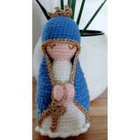 Đức mẹ maria móc bằng len
