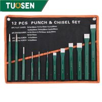 Đục sắt, đục nề, đục đá bê tông (Loại KHÔNG CÓ tay chắn cao su), bộ 6 chiếc và 12 chiếc hãng Tuosen