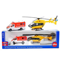 Đức SIKU 1647 Cứu Hỏa Trực Thăng Cánh Quạt Xoay Hợp Kim Máy Bay Mô Hình Bé Trai Đồ Chơi