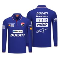 Ducati Xe Máy DUCATI Áo Sơ Mi polo Dài Tay MotoGp20 Đua Xe Đạp Nam Áo Sơ Mi polo Tay Dài Áo Thun Công Sở Ve Áo Dài Tay Áo Thun Thể Thao Dài Tay Top