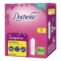 Duchesse Tampons Normal 80 st- Băng vệ sinh tamon Duchesse size trung bình  3 giọt hộp 80 cái