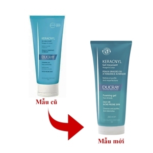 Sữa rửa mặt cho da nhờn mụn Ducray Keracnyl Foaming Gel 200ml