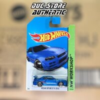 ducstore Xe mô hình BFV55 Hot Wheels Nissan Skyline GT-R R34 Blue - basic 2014