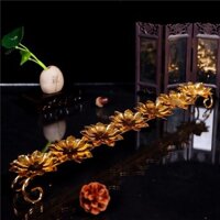 Đui đèn bơ một hàng bảy sao 7 Chân đế đèn vạn hoa Sen phật cung cấp đèn sáng lâu đài Chân nến gia dụng thờ cúng 5WK0