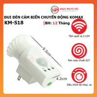Đui đèn cảm biến chuyển động Komax KM-S18 tích hợp phích cắm