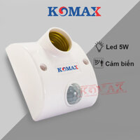 Đui đèn cảm ứng cao cấp KOMAX KM-S15. Đui đèn cảm biến chuyển động tự bật tắt đèn E27 nguồn 220V