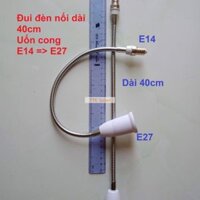 Đui Đèn Chuyển Đổi E14 sang E27 Nối Dài Tiện Lợi - Dài 40cm, Uốn cong