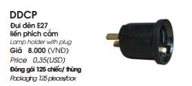 Đui đèn liền phích cắm Lioa DDCP