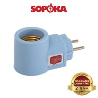 Đui đèn liền phích SOPOKA ĐLP123 có công tắc tiện lợi, an toàn - Xanh