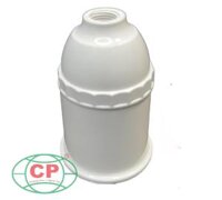 Đui đèn LiOA E27, gắn tường, đui đèn xoáy, màu trắng [DDXW]