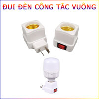 Đui Đèn Vuông E27 Có Công Tắc Chịu Nhiệt Tốt Tiện Dụng