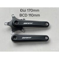 Đùi đĩa GIANT xe dap 5 chấu 110BCD không kèm đĩa, Đùi lẻ xe đạp thể thao nhôm cao cấp 110BCD