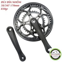 Đùi dĩa (Giò dĩa) nhôm xe đạp 34-50T (Nhựa chắn xích)