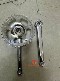 Đùi đĩa Moon 32T Thép 165mm- Fixed Trick, Mini - màu bạc . - Bạc (Bộ)