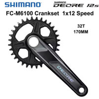 Đùi đĩa SHIMANO DEORE FC-M6100-12S 170MM 32T hợp kim nhôm chính hãng SHIMANO