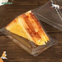 Duilian 100 Chiếc Hộp Đóng Gói Bánh Sandwich, Có Thể Tái Sử Dụng Có Nắp Tam Giác Bánh Sandwich, PET DIY Nêm Hộp Nhà Bếp