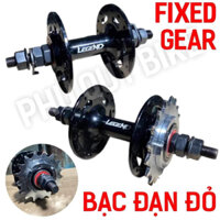 ĐÙM FIXED GEAR LEGEND TRƯỚC SAU 32 LỖ BẠC ĐẠN ĐỎ KÈM NHÔNG 16 RĂNG