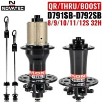 Đùm may ơ Xe Đạp Novatec D791SB / D792SB-11S QR 9x100/10x135 Cối HG 32 Căm 4 cá 4 vòng bi Made in Taiwan chính hãng