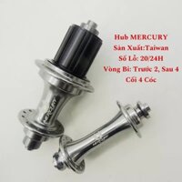 Đùm, Moay ơ xe đạp cối nổ 20-24 lỗ, Hub MERCURY 20-24H hàng Taiwan cao cấp, Đùm nhôm xe đạp líp thả cối nổ phanh U V