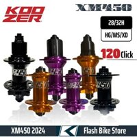 Đùm Xe Đạp MTB KOOZER XM450 2024 6 Cá 3 Răng 120 Click 6 Vòng Bi 28/32H QR/BOOST 12x148Mm HG/MS 8/9/10/11/12 Tốc Độ