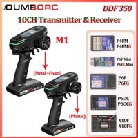 Dumborc DDF-350 10CH Bộ phát 10 kênh P4FM P6F P6F Mini Thu M1 Kim loại Handwheel Điều khiển từ xa Hệ thống vô tuyến cho thuyền máy bay RC