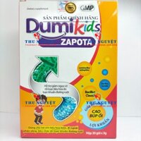 Dumikids ZAPOTA hộp 20 gói - Dùng cho trẻ tiêu hóa kém, đi ngoài phân sống, tiêu chảy do loạn khuẩn đường ruột