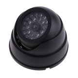 Dummy Fake Surveillance CCTV Security Dome Camera w/ Flashing Red LED Light (Black) (Intl)