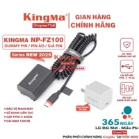 Dummy Pin . Pin Ảo . Giả Pin NP-FZ100 và Củ Sạc Nhanh PD 30W Chính Hãng KINGMA. For Sony ( Bảo Hành 12 Tháng )