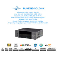 Dune HD Solo 8K - S928X-K/J, Dolby Vision, Atmos, Khay HDD 3.5”, 8K@60Hz HDR, HDMI 2.1a, 8GB / 64GB, WiFi 6