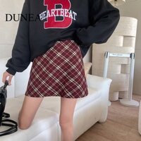 DUNEA Chân Váy Caro Phong Cách vintage Gợi Cảm Cho Nữ