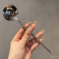 [Dùng cá nhân sang trọng của sếp] Thìa ăn tối phương Tây bằng thép không gỉ 304 kiểu Nhật, thìa ăn chính, thìa súp