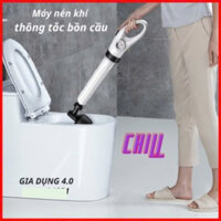 Dụng cụ áp lực nén khí thông tắc cống bồn cầu, bồn rửa bát..