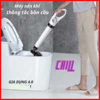 Dụng cụ áp lực nén khí thông tắc cống bồn cầu, bồn rửa bát..