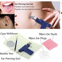Dụng cụ bấm lỗ tai chuyên nghiệp, kèm 98 cây đinh bắn