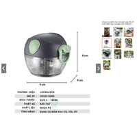 Dụng cụ băm rau củ quả, xay tỏi ớt mini cầm tay Lock&Lock CKS321 180ml máy xay đồ ăn dặm cầm tay