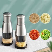 Dụng Cụ Băm Tỏi , Nghiền Tỏi, Nghiền Ớt Bằng Tay Thép Không Gỉ, Máy Xay Tỏi Ớt Cầm Tay Mini