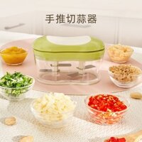 Dụng cụ băm tỏi ớt đẩy tay cao cấp xay nhuyễn nhanh, thao tác dễ dàng tiện lợi cho nhà bếp
