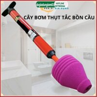 Dụng cụ bơm thụt thông tắc nghẽn bồn cầu tiện dụng, cây thông bồn cầu dùng trong gia đình