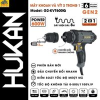 Dụng cụ cầm tay Máy khoan, máy bắn vít 2 trong 1 hukan sử dụng điện G2-KVT600Q, Dây điện dài 8m, Dụng cụ cầm tay Pin