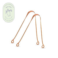 Dụng cụ cạo lưỡi Nature Breathing bằng đồng nguyên chất có túi đựng dùng chăm sóc & vệ sinh răng miệng theo Ayurveda