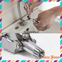 Dụng cụ cắt tỉa lông mũi Kemei ES-108 bằng thép không gỉ cao cấp, máy cắt lông mũi an toàn tiện lợi