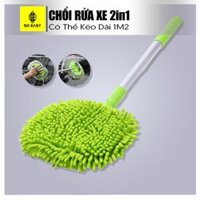 Dụng cụ cây lau kính đa năng RX40 chuyên vệ sinh mui kiếng xe hơi ôtô tải cửa sổ sàn nhà cán dài 1m2 gấp xếp tháo rời dễ dàng xoay 180 độ