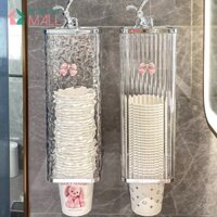 Dụng cụ chọn cốc giấy dùng một lần trong suốt, giá đỡ cốc giấy treo tường