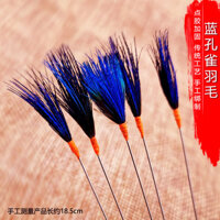 Dụng Cụ Chọn Tai Dây Thép Bạc Kim Xanh Con Công Lông Gà Lông Vũ Tai Chọn Hộ Gia Đình Dụng Cụ Chọn Tai Dụng Cụ Tiện Dụng