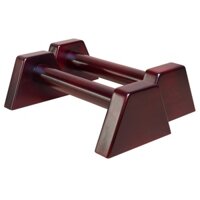 Dụng cụ chống đẩy, hít đất bằng gỗ, Parallettes gỗ hỗ trợ tập Handstand, Pocorrys PAH-05, Màu nâu đỏ