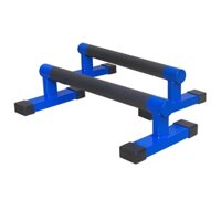 Dụng cụ chống đẩy hít đất Parallettes Pro Pocorrys cao 12cm dài 50cm PARL-08, Màu đen chân xanh