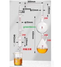 Dụng cụ chưng cất chiết xuất tinh dầu bằng hơi nước mini 1000 ml - chất liệu thủy tinh BOMEX